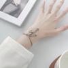 Pulseras de Dibujos Animados Vintage en Capas para Mujer, Estilo Coreano, con Símbolos de Dinero y Colgantes de Letra, Joyería Simple para la Mano