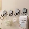 Un Gancho Doble de Ventosa para Toallas de Papel Gancho Adhesivo Fuerte de Mano Multifuncional Gancho de Ventosa para Inodoro Succión Fuerte