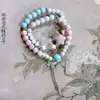 Fabricantes fornecem pulseira de cerâmica de liga novo estilo chinês feito à mão versátil estilo nacional pulseira de cerâmica de círculo duplo estilo étnico minoritário