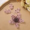 Moda coreana cristal seda retorcida cuentas de arroz organza hoja flor grande DIY accesorios para el cabello tocado corsage accesorios para la ropa