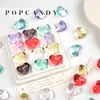 Corazón Acrílico Cuentas Translúcidas Accesorios para Joyería DIY Accesorios para Ropa de Resina Agujero Recto Material para Cuentas Hecho a Mano Tejido