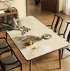 "Wang Wei" Jogo Americano de Estilo Poético e Artístico, À Prova d'Água, À Prova de Óleo, Resistente ao Calor, Novo Estilo Chinês, Tecido Lavável para Mesa de Centro