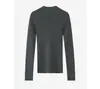 Suéter Básico de Lana Yangzi 120s, Lavable a Máquina, Sin Costuras, Completamente Moldeado, Cuello Semi Alto para Mujer