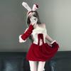 Chao Mu Veludo Dourado Sexy Roupas de Natal Sexy Fantasia Vestido de Ano Novo Roupa Íntima Sexy Cosplay Uniforme Quente Mulheres