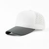 [en stock] Gorra de béisbol de malla de 5 paneles antibacteriana y desodorante poliéster reciclado perforación láser secado rápido gorra de camionero personalización