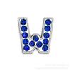 Cinturón de vestir con letras de diamantes azules zafiro de 8 mm, accesorios de joyería de pedrería DIY, pulsera con las 26 letras inglesas, accesorios de joyería