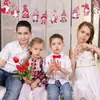 40 Piezas Día de San Valentín Enano de Madera Colgante Rosa Romántico Colgante de Enano Etiqueta con Cuerda Boda Aniversario