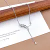 Collar Estilo Nuevo Collar de Lazo de Cinta Accesorios para Mujer Estilo Ins Sentido de Diseño de Nicho Moda Versátil Cadena para Clavícula para Mujer