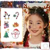 Adesivos de Tatuagem Glitter de Natal Transfronteiriços Pintura Facial Sonhadores de Natal Adesivos de Alta Qualidade Laváveis Não Tóxicos Alta Qualidade