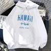 Tamanhos Europeus TransfronteiriçosRoupas com Estampa de Letras do Estado do Havaí Aloha, Moletom Feminino Estilo Hip-Hop de Rua