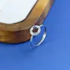 Anillo Base Hexagonal de Plata de Ley S925, Bisel Hexagonal Redondo de 6 mm, Adecuado para Incrustar Moissanita y Piedras Preciosas de Colores, Accesorios DIY