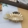 Pinza de metal imitación concha europea y americana, pinza para el pelo de temperamento, pinza de tiburón simple para el pelo, pinza de moda para coleta, tocado