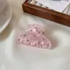 Pinza para el Cabello de Acetato de Alta Gama con Pedrería Estilo Coreano Pinza Versátil para Cola de Caballo Alta para Mujeres Pinza de Tiburón Semirredonda Accesorio para el Cabello