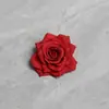 Cabeça de Flor Rosa Simulada Flor Falsa Grampo de Cabelo Acabado Material de Flor de Seda Artesanal DIY Acessórios de Decoração para Guirlanda de Casamento