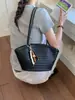 Bolso de Hombro para Mujer Estilo Nuevo, Gama Alta, Moderno, Versátil, Bolso de Axila para Viajes Diarios, Gran Capacidad, Bolso Tejido Casual para Mujer, Transfronterizo