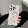 Funda para teléfono iPhone15 con diamantes de flores aplicable Transparente 13 Diamante de lujo 12pro Transfronterizo Amazon