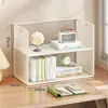 Estantería de escritorio, pequeño estante de almacenamiento multicapa para uso doméstico, librero simple, gabinete de dormitorio, organizador de escritorio para estudiantes