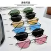 2026 Nuevo Estilo Estilo Old Money Retro Metal Gafas de Sol Ovaladas Anti-UV Estilo Coreano Gafas de Sol para Fotografía al Aire Libre para Mujeres