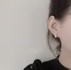 Nuevos Pendientes de Botón Estilo Coreano para Mujer Pendientes de Perla de Imitación con Diseño de Cruz Pendientes del Mismo Estilo que los Celebridades de Internet Joyería Lineal Versátil de Moda