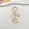 Llavero de Conejo Lindo Estilo Chino Flor Aleación Creativo Dibujos Animados Exquisito Llavero Colgante de Bolso Colgante Pequeño