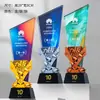 Trofeo de Cristal Baloncesto Billar Bádminton Tenis de Mesa Fútbol Natación Cuerda para Saltar GUNDAN Reunión Deportiva Divertida Premio Personalización