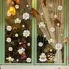 Brup Atmosfera de Primavera e Verão Margarida Abelha Adesivo de Janela Eletrostático Estilo Pastoral Adesivo de Vitrine de Vidro Br-Jd5260C