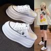 Zapatillas de casa de malla Jinbukang CM con suela gruesa, punta cerrada, para mujer, primavera y verano, versátiles, plataforma pequeña para realzar la altura, mocasines, zapatos de papá