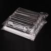 Pajita gruesa desechable para té de perlas 16.19cm/23cm empaquetada individualmente pajita puntiaguda blanca negra transparente