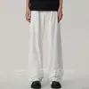 Calças Casuais Brancas de Nova Textura Primavera Verão Masculinas Largas Retas de Perna Larga Calças de Commuting High Street Americanas Masculinas
