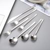 Cuchara de Acero Inoxidable 304 Cuchara Coreana para Comer en el Hogar Cuchara para Sopa Cuchillo para Carne y Tenedor Juego de Vajilla Cuchara para Café Cuchara para Sandía