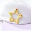 Estrella de Cinco Puntas de Dibujos Animados Hebilla de Resorte con Goteo de Aceite Accesorios Metálicos para Joyería DIY Colgante Lindo Anillo de Conexión Pintado de Colores