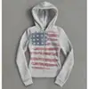 Sudadera con capucha para mujer Y2K de manga larga con cremallera impresa ajustada chaqueta estilo punk callejero hip-hop ins