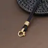 Cordón de Lanyard con Colgante de Alto Nivel Sin Nudo Collar Amuleto Dorado para Hombres y Mujeres con Amuleto Budista Cadena de Cuerda para Colgante de Collar Thangka