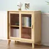 Estantería francesa arqueada Estantería Villa pequeña de suelo con puerta de cristal a prueba de polvo Estante de madera maciza para gerente Armario