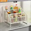 Prateleira de temperos para cozinha, organizador de bancada para óleo, sal, molho e vinagre, solução de armazenamento de garrafas e potes de temperos para casa