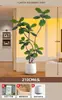 2026 Planta Verde Realista Higuera de Hoja de Violín Maceta de Piso Planta de Interior Grande Planta Biónica Adorno Decoración de Sala de Estar Flor Árbol Falso