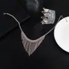 Moda europea y americana cadena para clavícula cadena para clavícula collar de pedrería collar corto N393