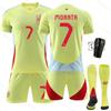 2024 España visitante 17 Nico fútbol uniforme traje camiseta No. 7 Morata 19 Yamal 10 Olmo