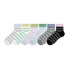 Meias Casuais de Tricô para Primavera/Verão, Novas Meias Femininas com Listras Color Block, Meias Curtas, Meias de Cano Médio, Estilo Versátil Ins, Meias Zhuji, Meias Femininas