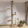 Columna Tongtian Marco de Escalada para Gatos Nido para Gatos Integrado Superior Marco de Madera Maciza No Ocupa Espacio Juguete para Gatos para Apartamentos Pequeños Plataforma de Salto para Gatos