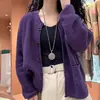 Chaqueta de Punto Cardigan de Manga Larga con Cuello Redondo para Mujer, Nueva Colección Primavera, Estilo Coreano, Holgada y Elegante, Top que Reduce la Edad, de Moda