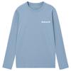 Playera de Algodón Puro de Manga Larga para Hombre, Tops de Cuello Redondo, Camisas para Capa Interior de Otoño e Invierno, Ropa de Algodón con Estampado de Letras de Marca Moderna para Otoño