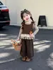 Conjunto de Ropa de Otoño para Niñas 2025 Nuevo Moda y Elegante Estilo Coreano para Niños, Conjunto de Tres Piezas de Moda de Otoño para Niñas Pequeñas