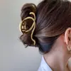 Ins design simples presilha feminina verão novo alta qualidade presilha tubarão grande grampo de cabelo grampo de cabelo para a parte de trás da cabeça grampo de cabelo grampo de cabelo