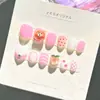 Adesivos de Unha Infantis, Adesivos de Unha, Adesivos Completos para Manicure, Unhas Usáveis, Unhas de Dedo com Diamante de Desenho Animado, Unhas Postiças, Unhas Prontas