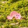 Dibujos animados lindos luminosos Oruga resina pequeños adornos Musgo micro paisaje jardinería bonsái decoración de paisaje accesorios