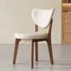 Cadeira de Jantar de Madeira Maciça Levemente Luxuosa Cadeira de Bolsa Macia para Casa Mesa de Ilha Mesa de Jantar e Cadeira Restaurante Hotel Negociação Cadeira Simples Moderna de Madeira Maciça