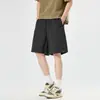 Shorts Casuales Sueltos de Seda de Hielo de Gama Alta para Hombre, Estilo Delgado de Verano, Shorts Casuales con Retazos, Versátiles para Uso al Aire Libre