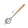 Cozinhar Panela antiaderente Armazenamento Barril Silicone Utensílios de cozinha terno Conjunto de 9 peças Alça de madeira Utensílios de cozinha Panela de silicone com pá Colher Utensílios de cozinha de silicone