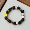 Pulsera de Grano de Café de Cerámica Jingdezhen, Refrescante y que no se decolora, Joyería de Alta Gama para Mujer, Accesorio Versátil de Nuevo Estilo Chino, Mayoreo